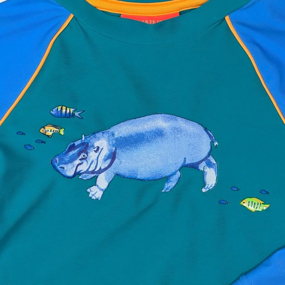 Sunuva Hippo Swim Trunks and‎ Rash Guard